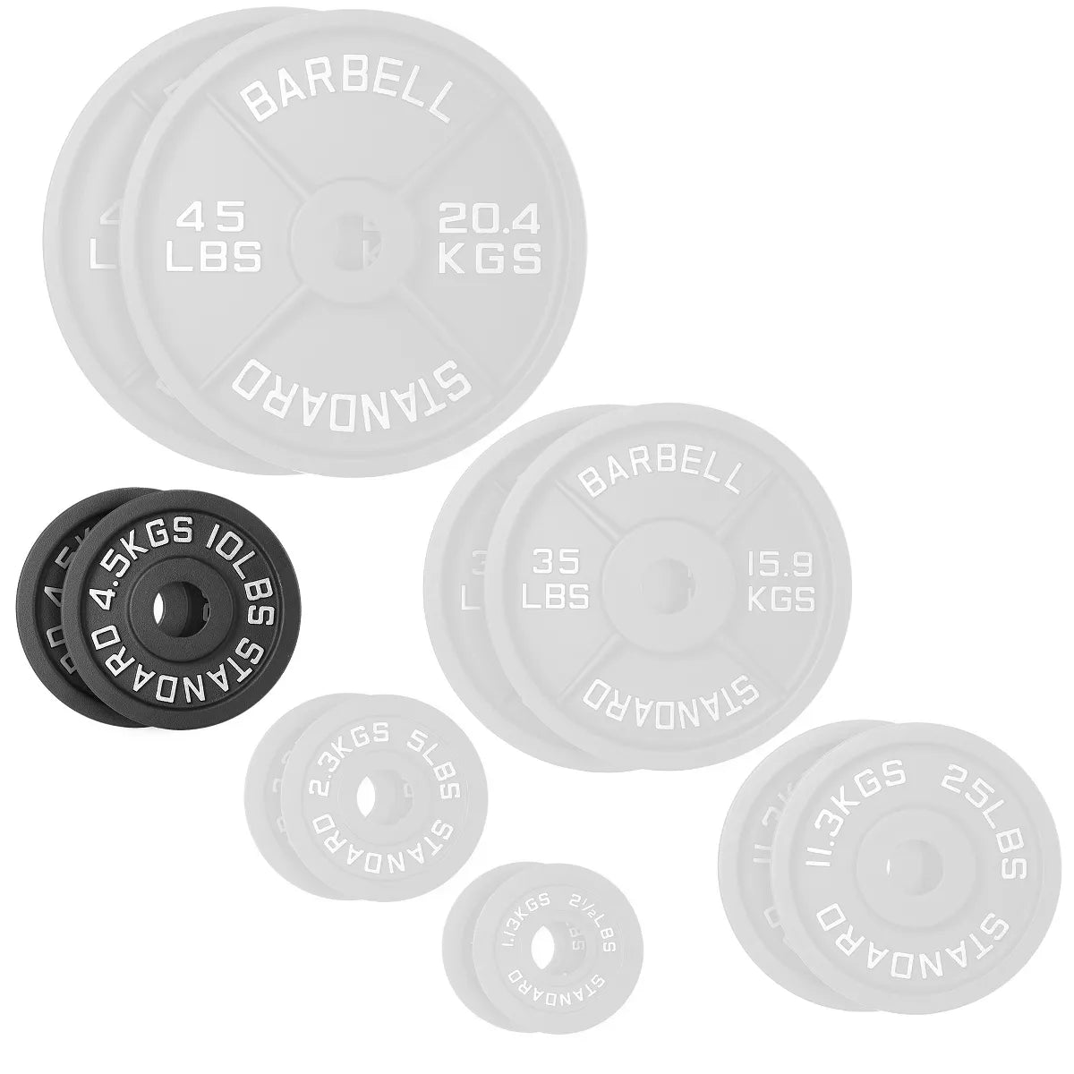 Philosophy Gym Set of 2 Cast Iron Olympic 2-Inch Weight Plates