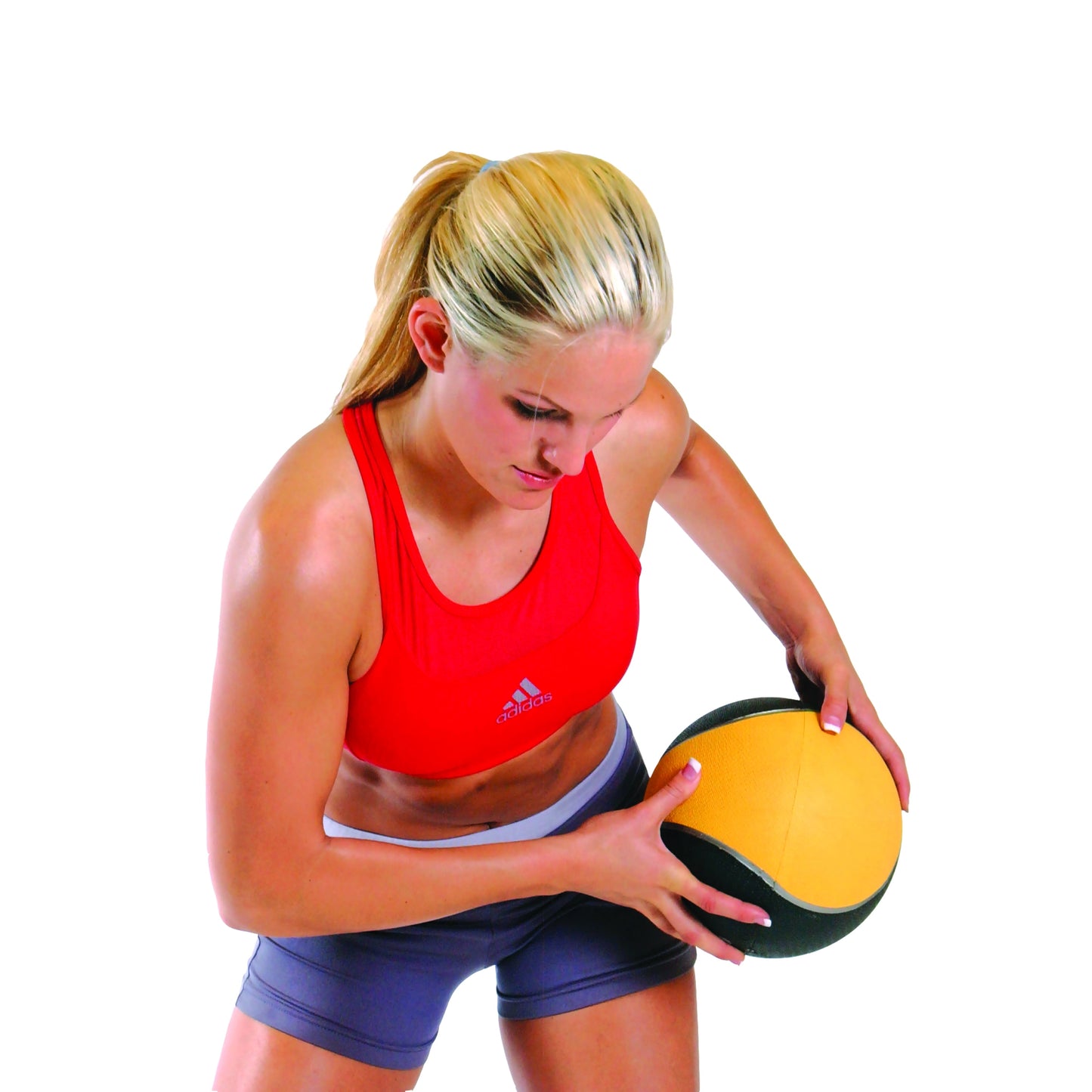 Barbell Rubber Medicine Ball, 4Lb