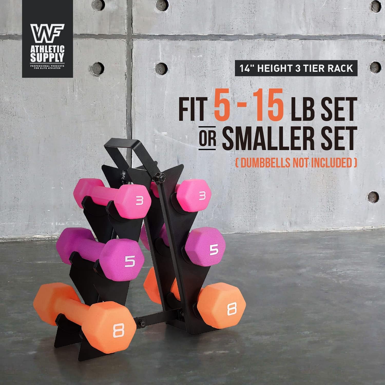 Dumbbell Rack, Heavy Duty A-Frame Dumbbell Stand, Steel Dumbbell Holder, Dumbbell Weight Storage Rack for Dumbbell Storage Solution, RACK ONLY, Multiple Sizes Options
