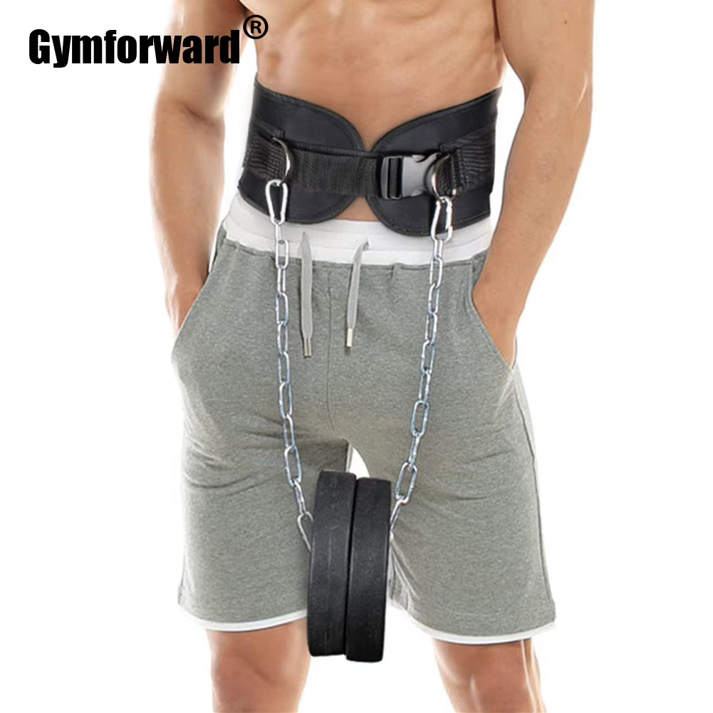 Weight Lifting Belt with Chain Weights Gym Belt Powerlifting Barbell Pull up Crossfit Fitness Bodybuilding Chin up Gym Equipment